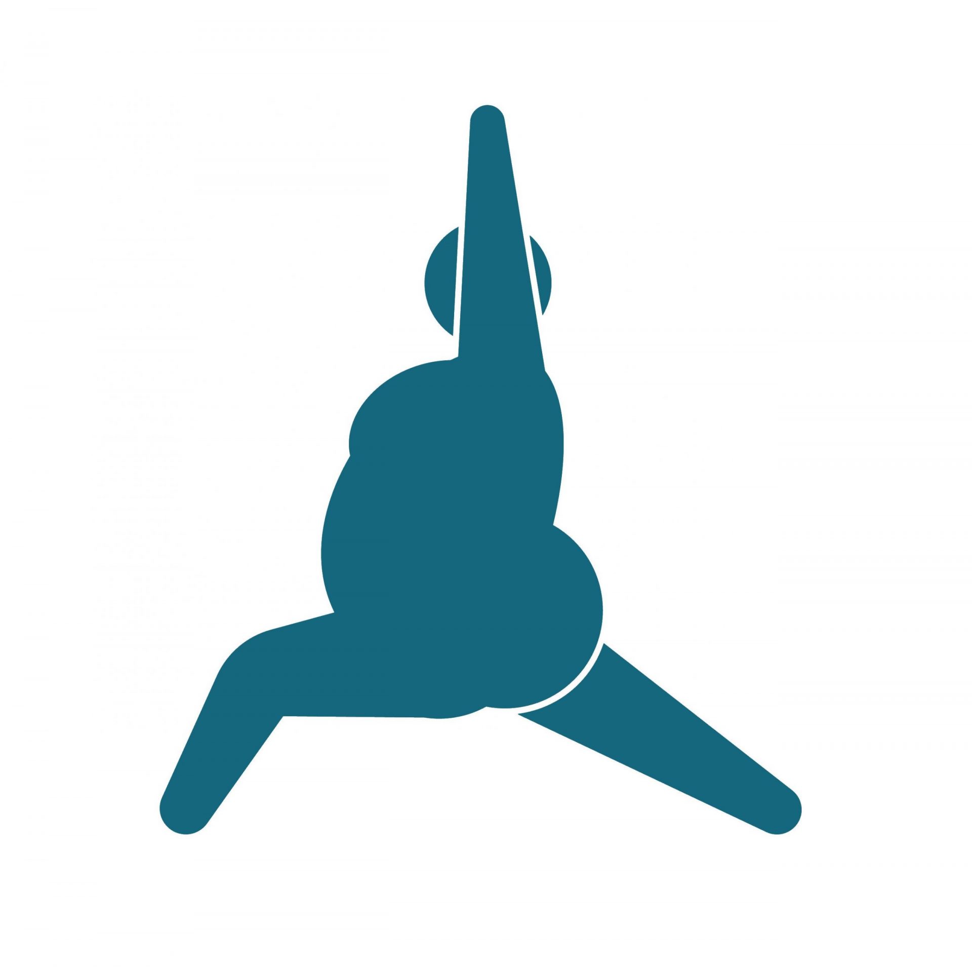 Yoga Pose einer dicken Frau