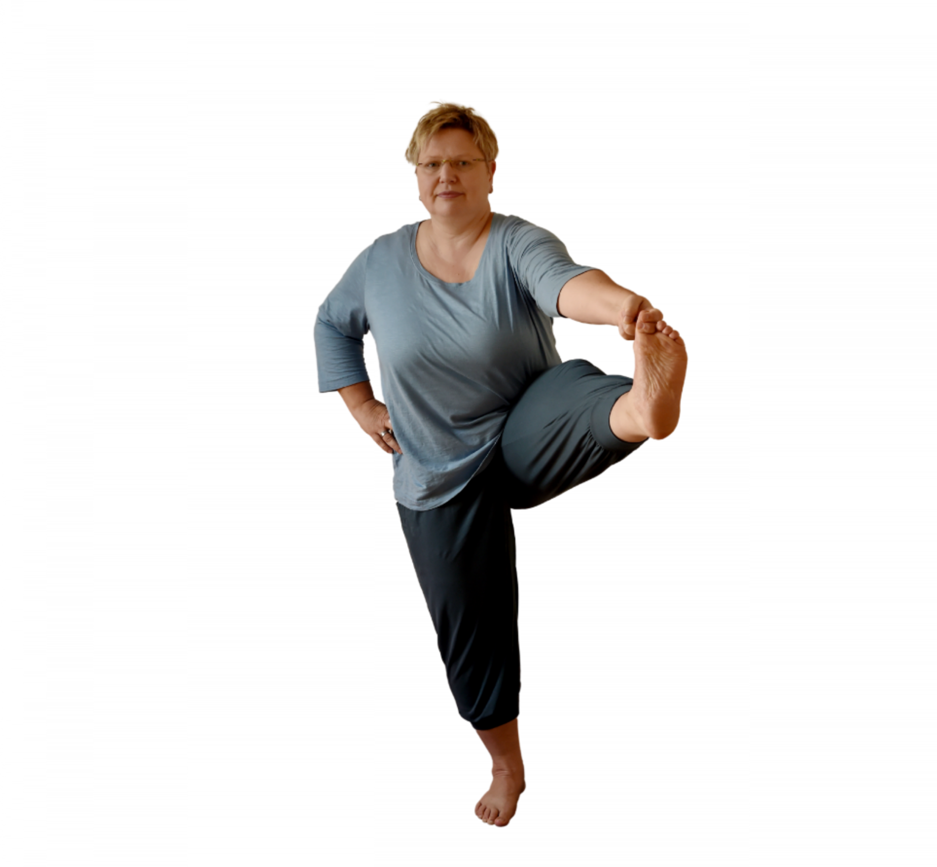 Silke macht Yoga im Yoga Studio für dicke Frauen